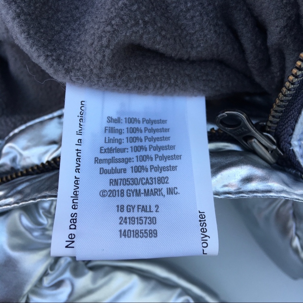 Gymboree Infant Baby Newborn 0 Mths Bunting Silver One Piece Puffer Snowsuit New - Picture 12 of 12